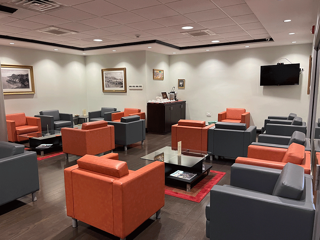 Grenada shared airport lounge