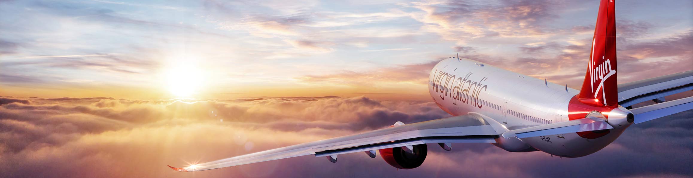 A Virgin Atlantic A330 aircraft soaring through the sky