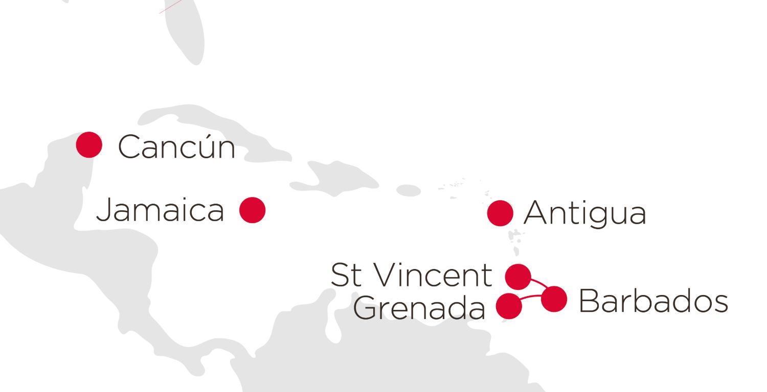 Caribbean map