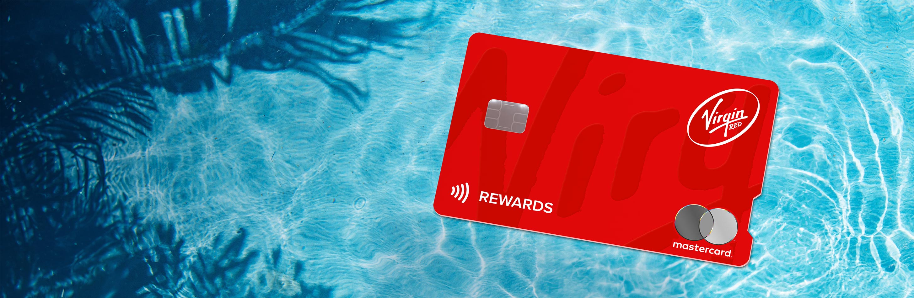 Credit card in swimming pool