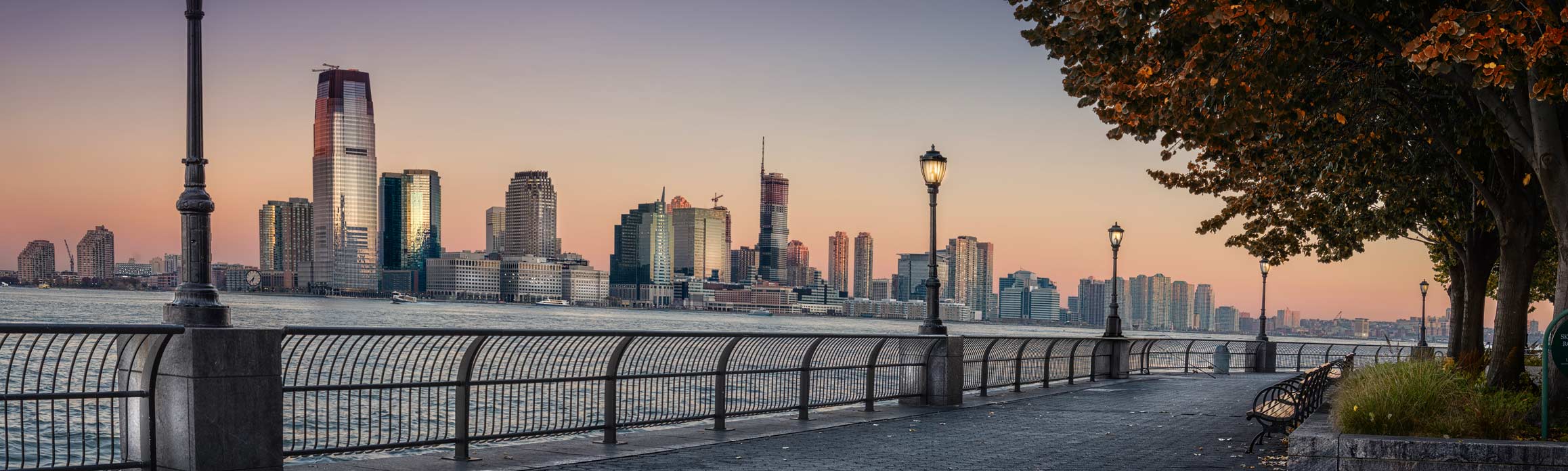 Path along the waterfront in Brooklyn, New York