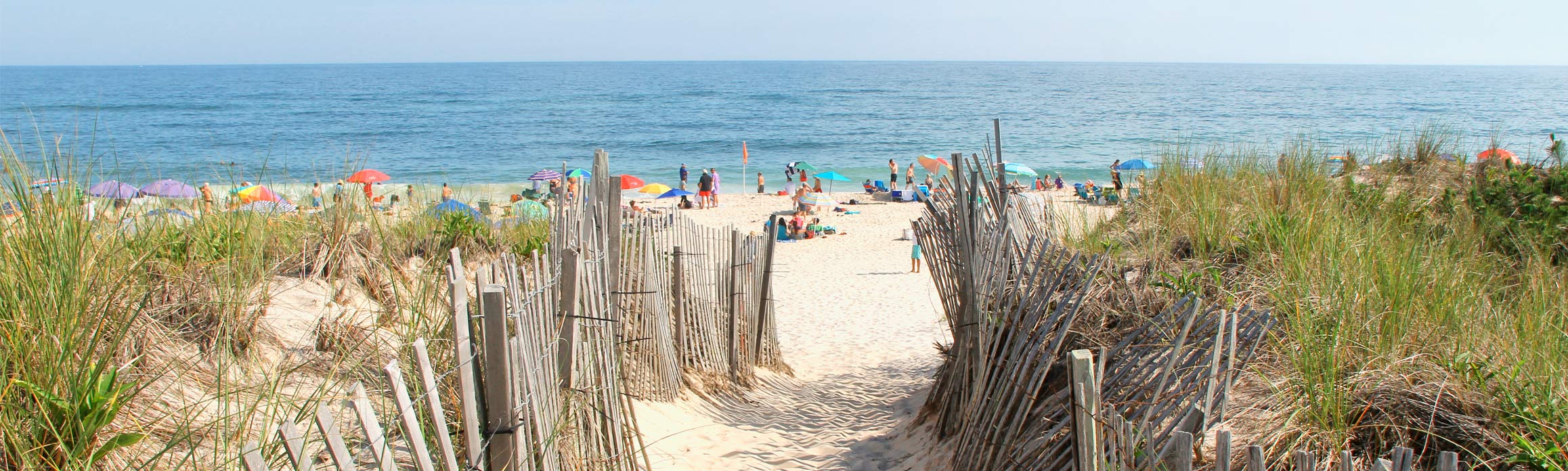 View of a beach path in The Hamptons NY