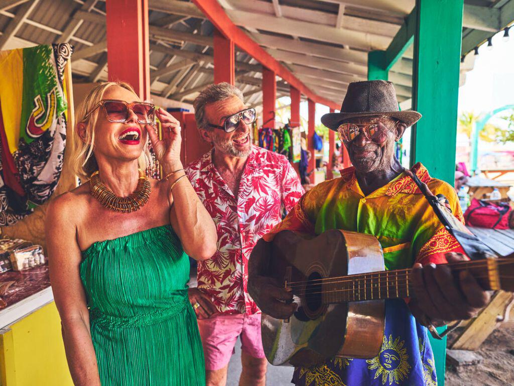 Couple at a market in Grenada