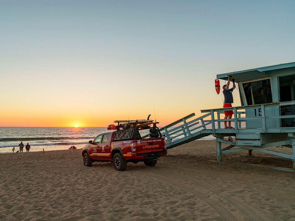 LA Beach at sunset