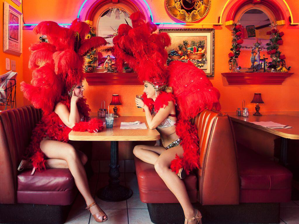Two Vegas showgirls