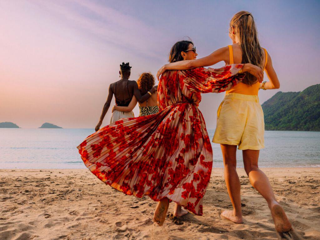 Friends on a beach
