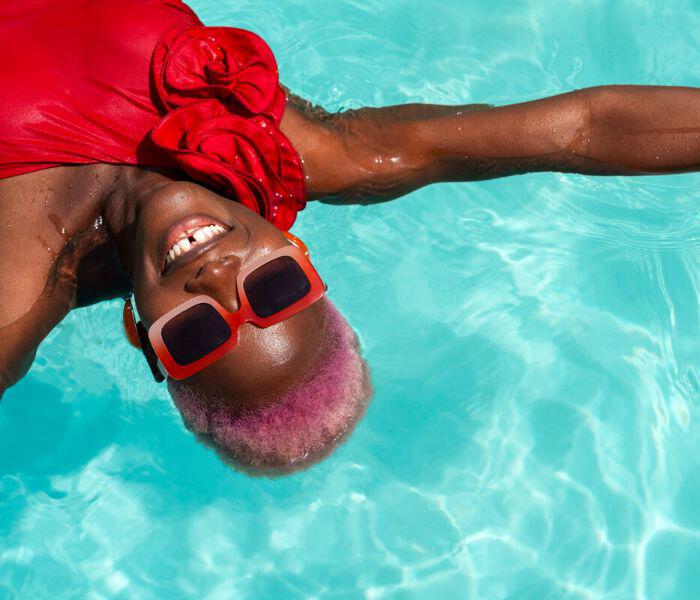 Lady in the pool