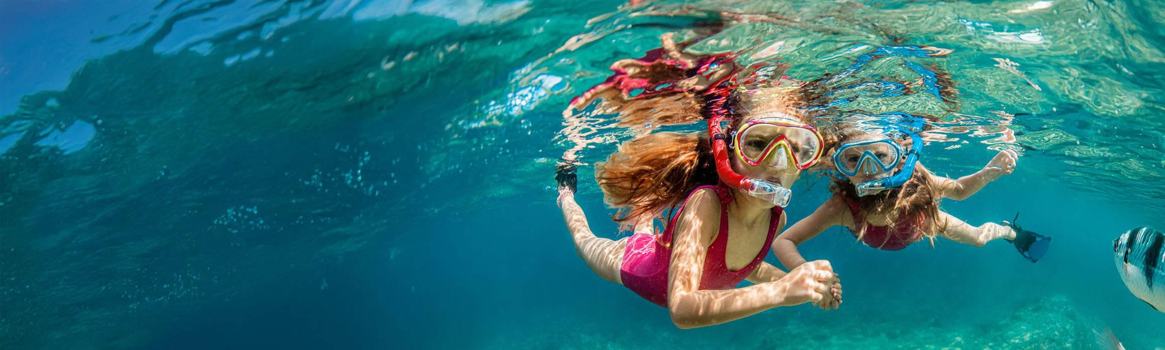 Kids snorkelling
