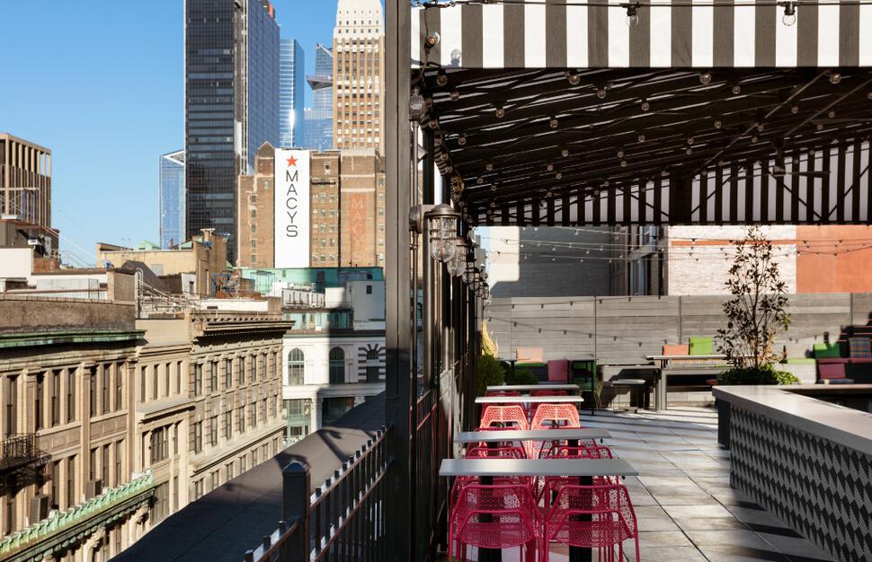 Rooftop bar at the kixby hotel