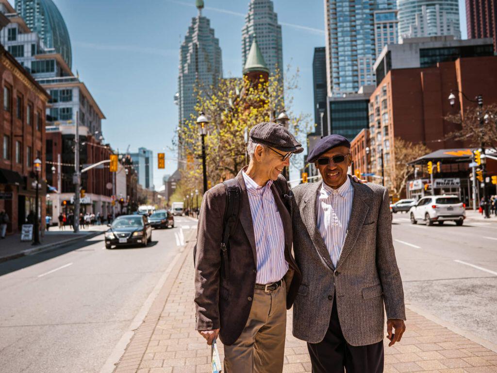 Men walking in Toronto