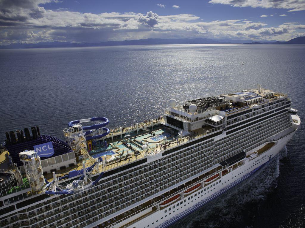 Aerial view of Norweigan Cruise Line