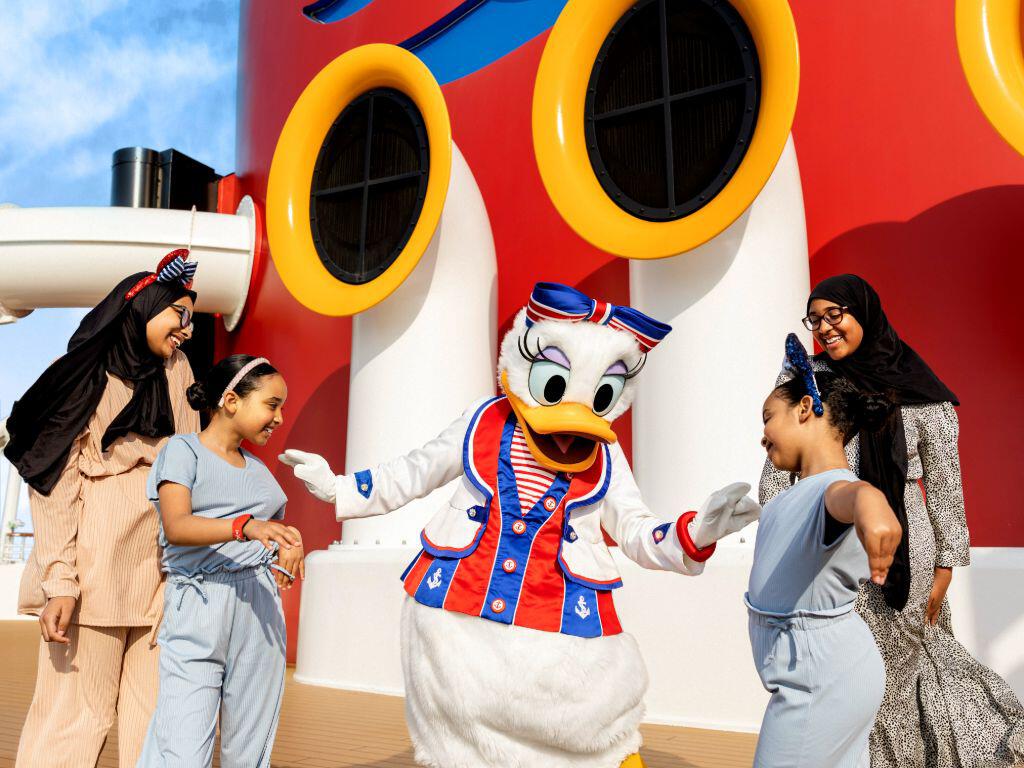 Donald Duck with family on board