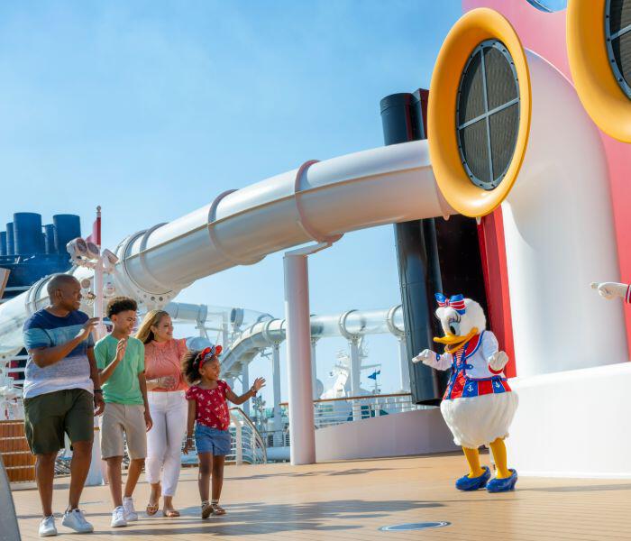 Family on a Disney cruise