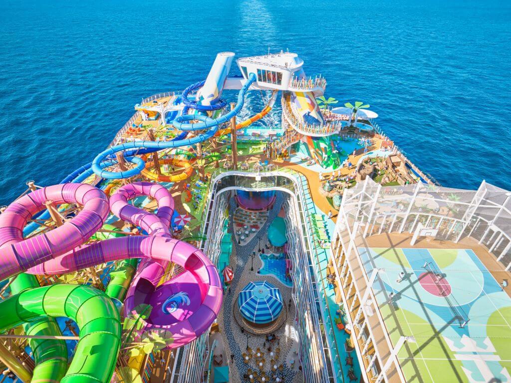 Aerial view of ship