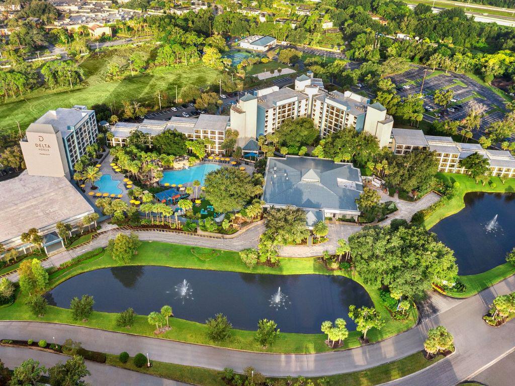 Aerial view of Delta Hotels by Marriott Orlando
