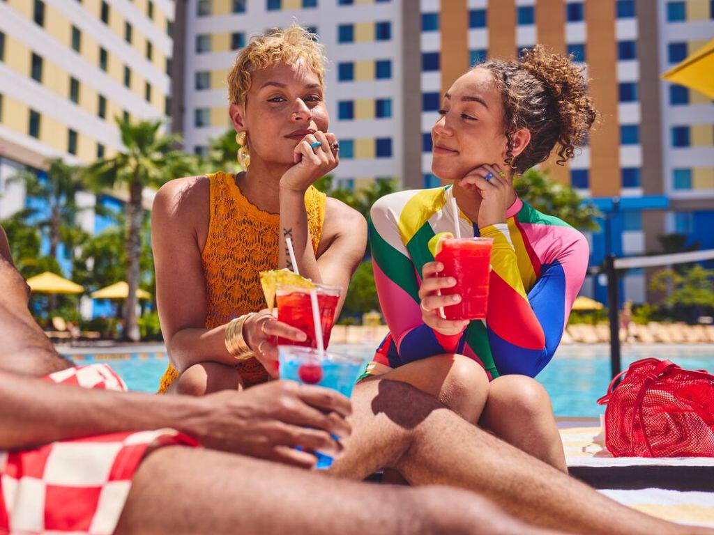 Friends by the pool at Universal Orlando