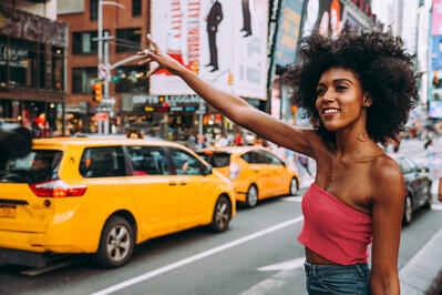 Couple in Times Square