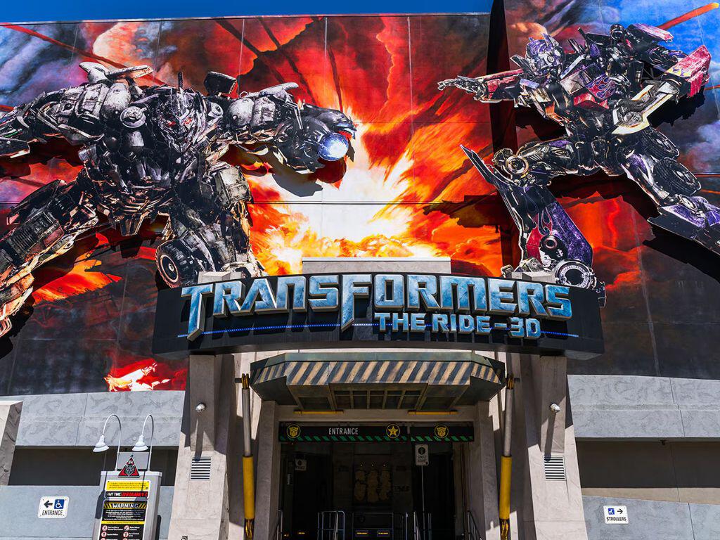 Transformers ride entrance