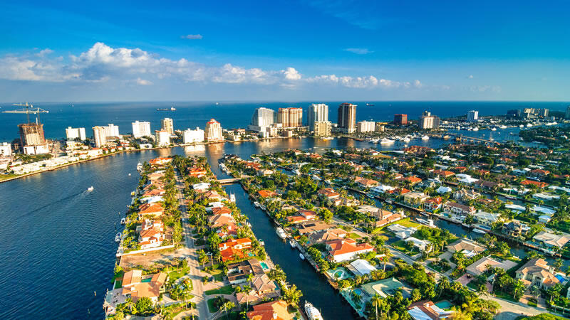 Aerial view of Fort Lauderdale