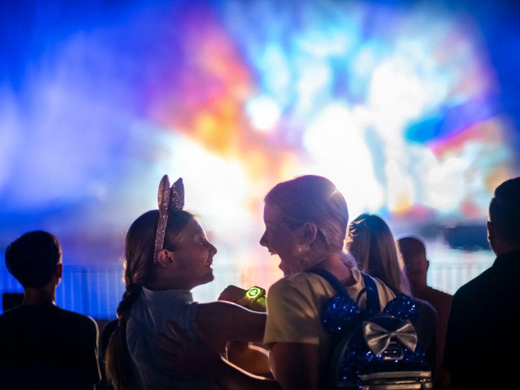 Guests watching Fantasmic