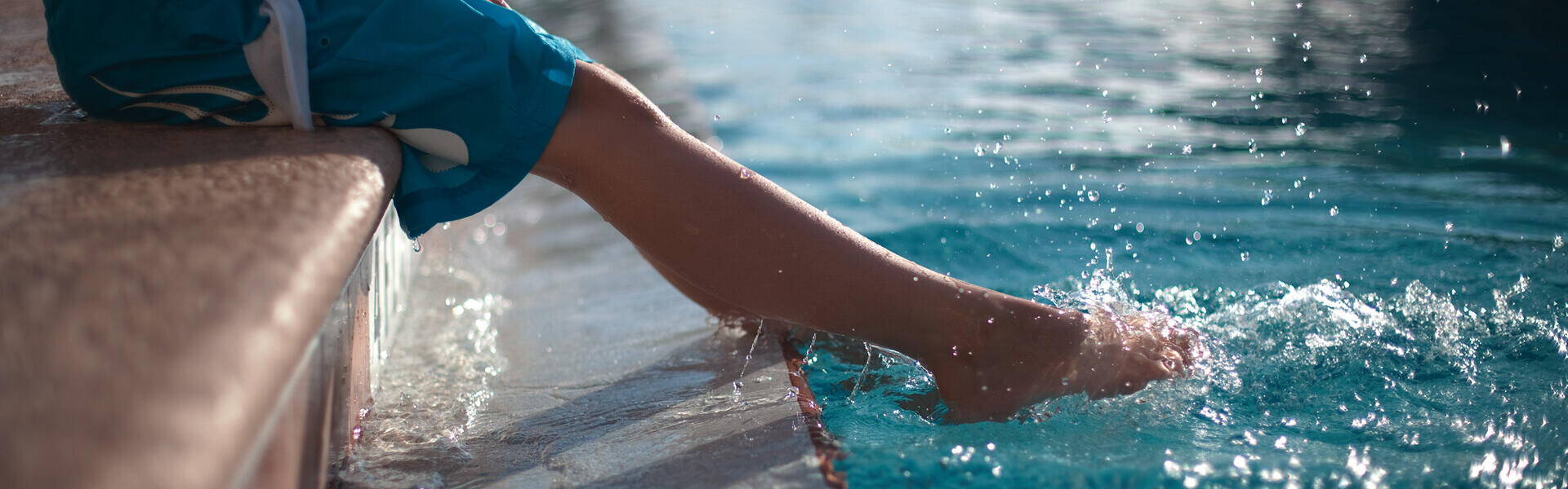 Foot in pool
