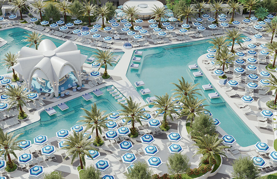 Aerial view of Fontainebleau Las Vegas