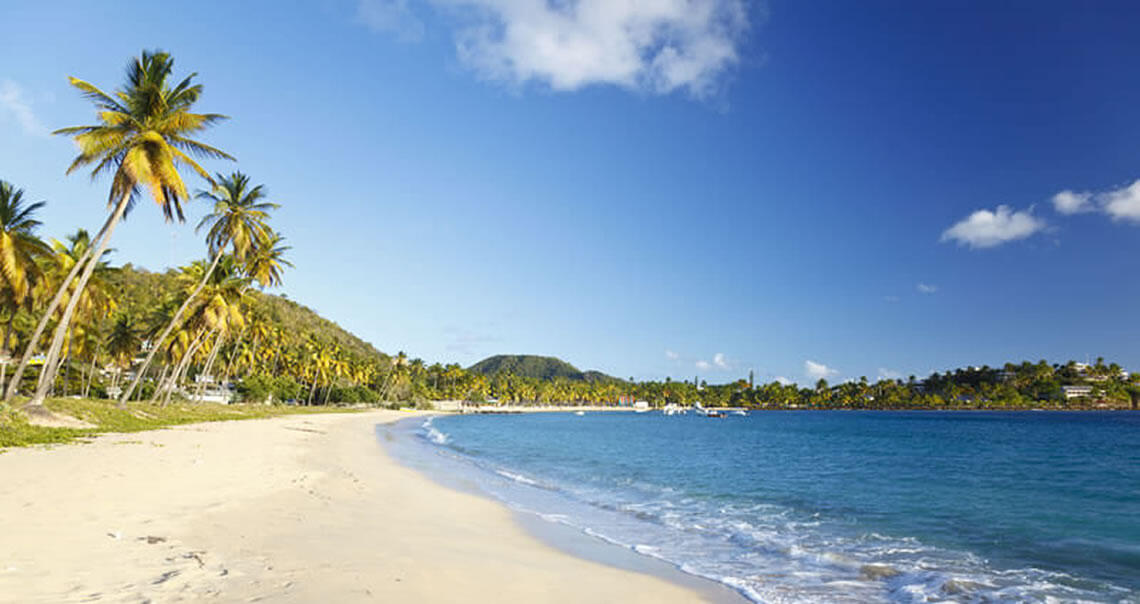 Beach view in Antigua