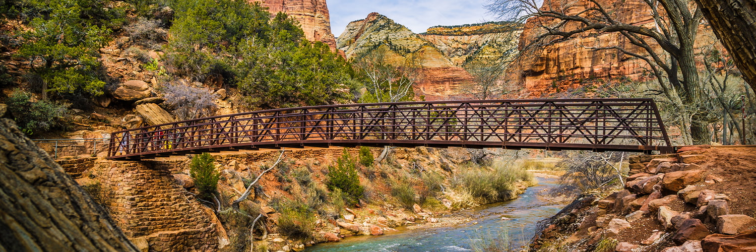 Zion National park bridge