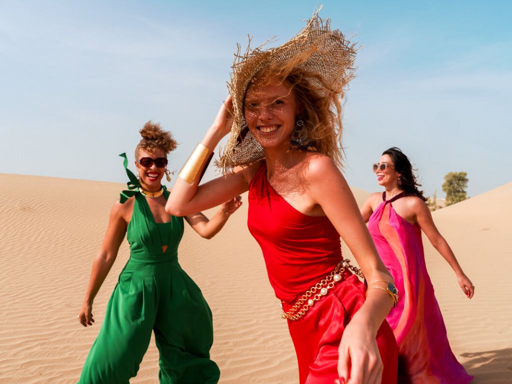 Ladies in the desert in Dubai