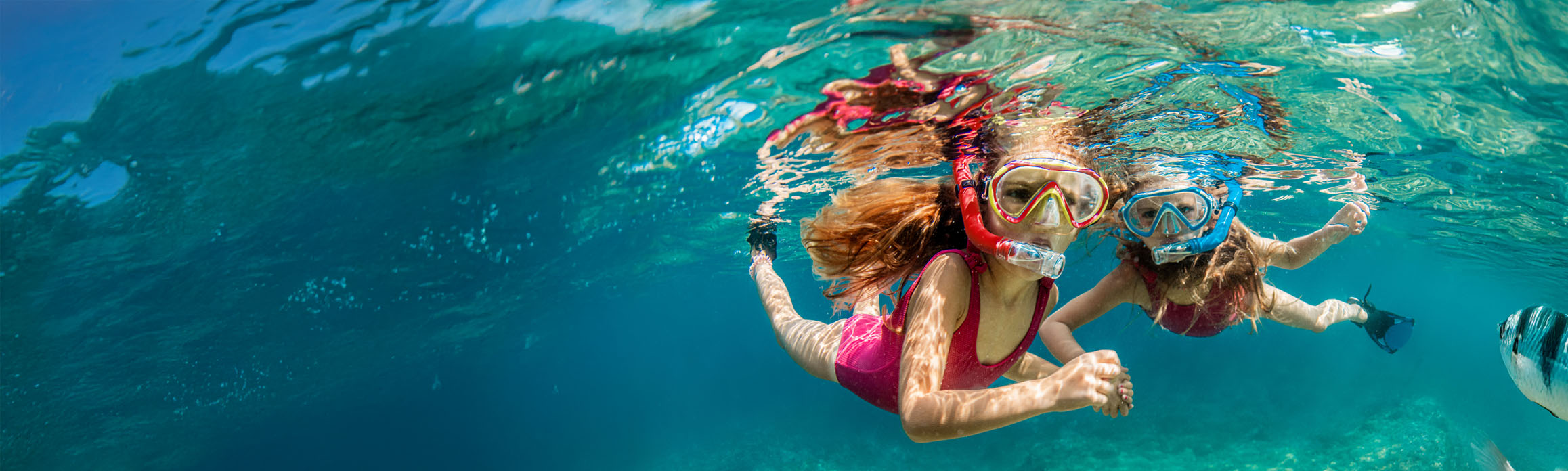 Kids snorkelling