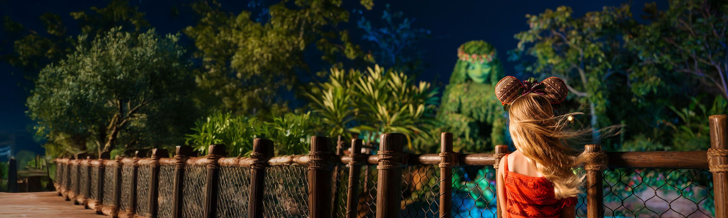 Girl looking at the Journey of Water Moana feature