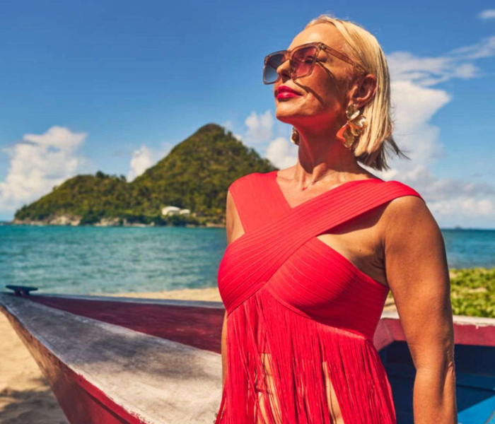 Lady in the Caribbean