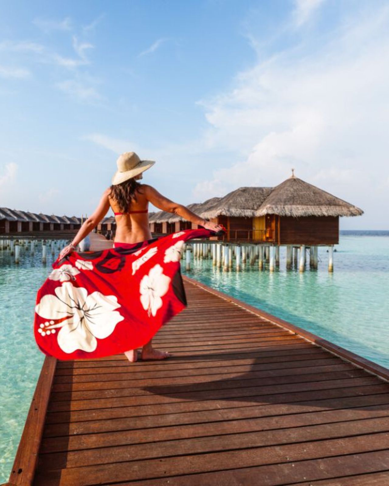 Woman in the Maldives