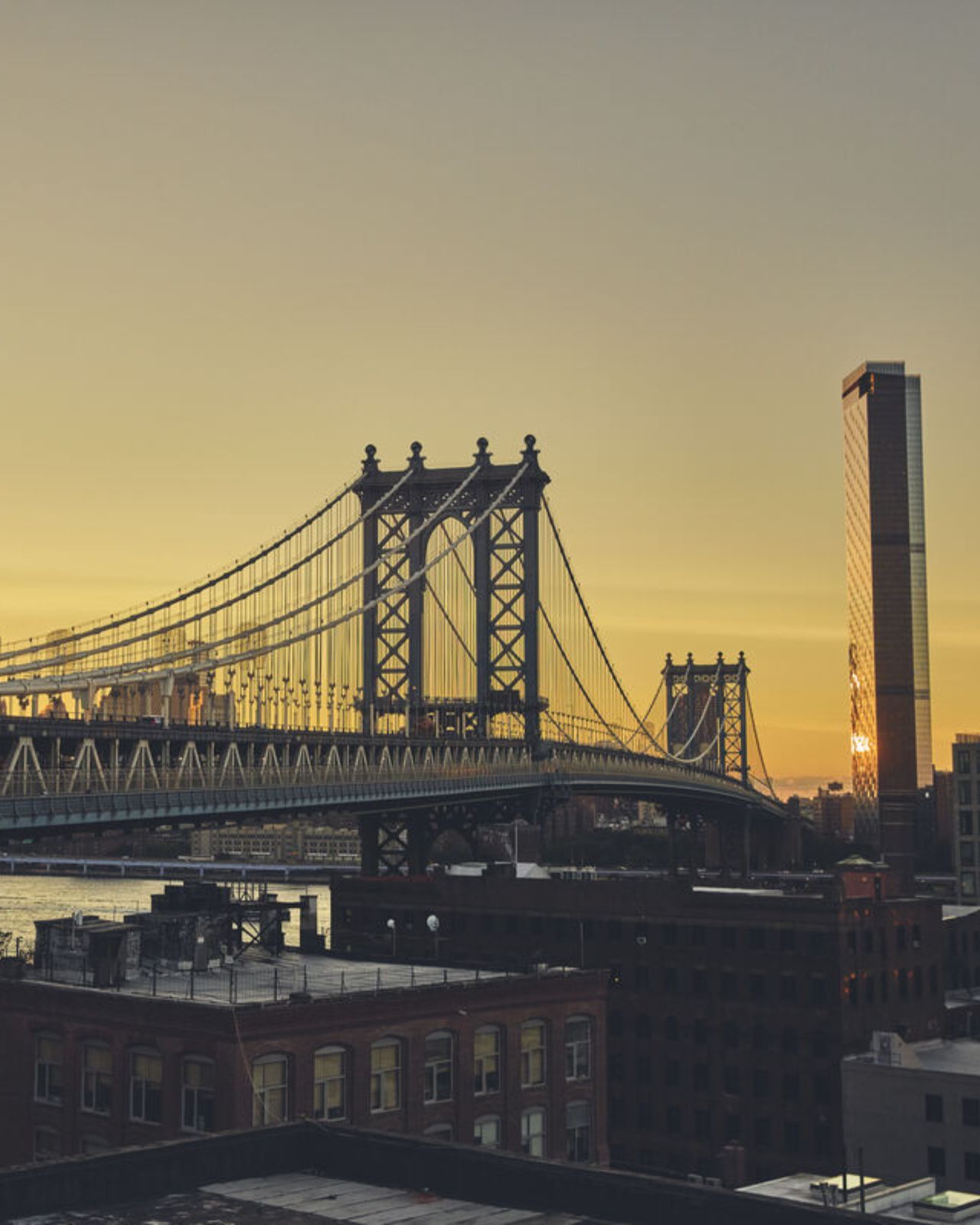 Brooklyn Bridge at sunset