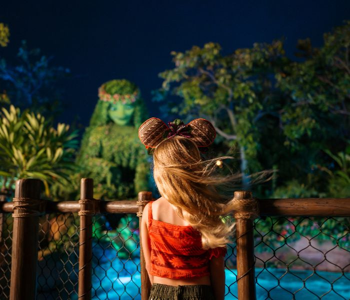 Girl looking at the Journey of Water Moana feature