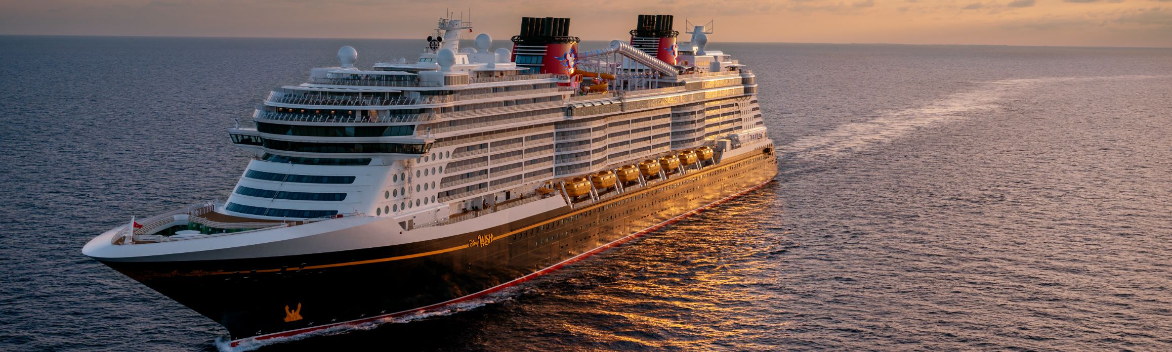 Aerial view of Disney Wish