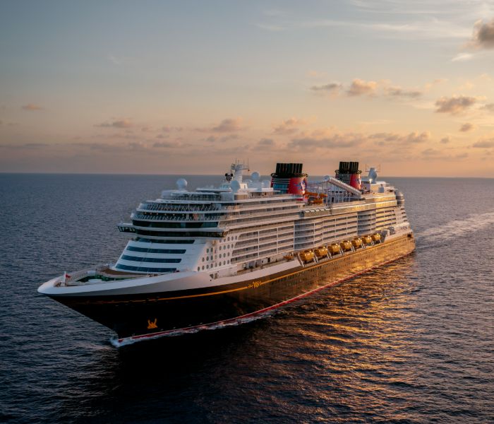 Aerial view of Disney Wish