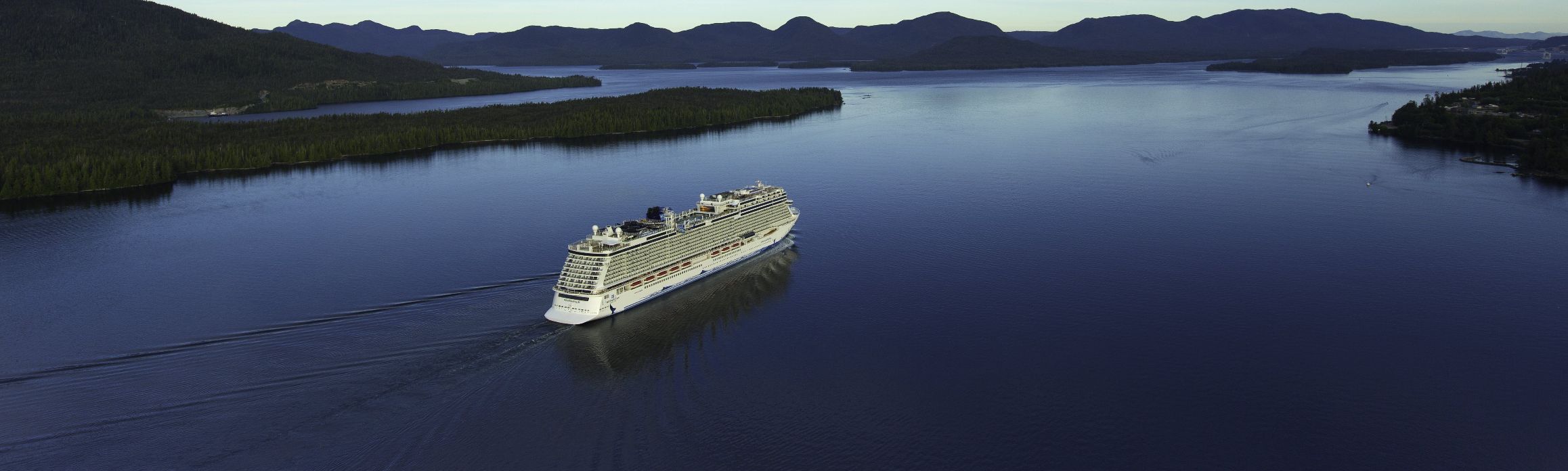 Aerial view of Norwegian cruise ship