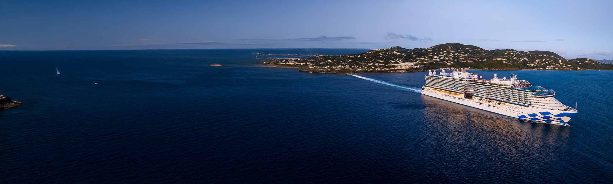 Princess cruise ship at sea in the Caribbean