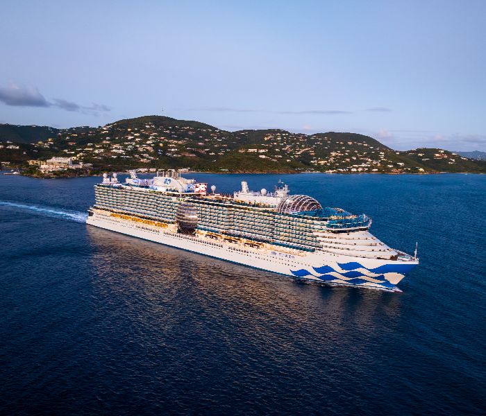 Princess cruise ship at sea in the Caribbean