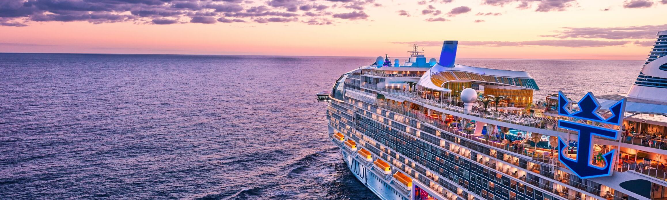 Icon of the Seas at sunset