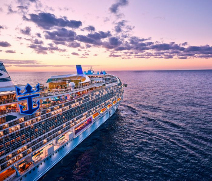 Icon of the Seas at sunset