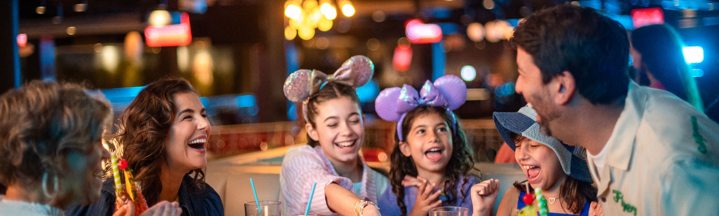 Family at Splitsville Lanes in Disney Springs