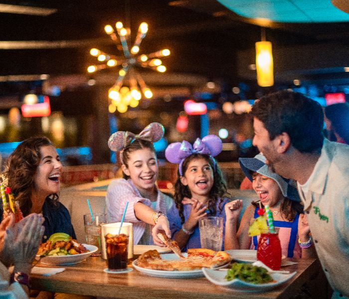 Family at Splitsville Lanes in Disney Springs