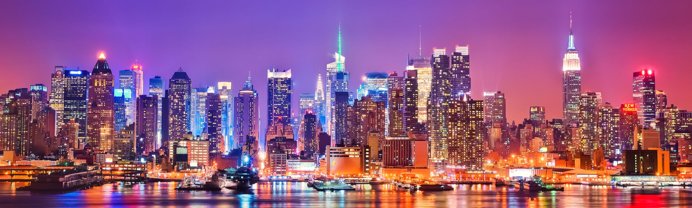 New York skyline at night