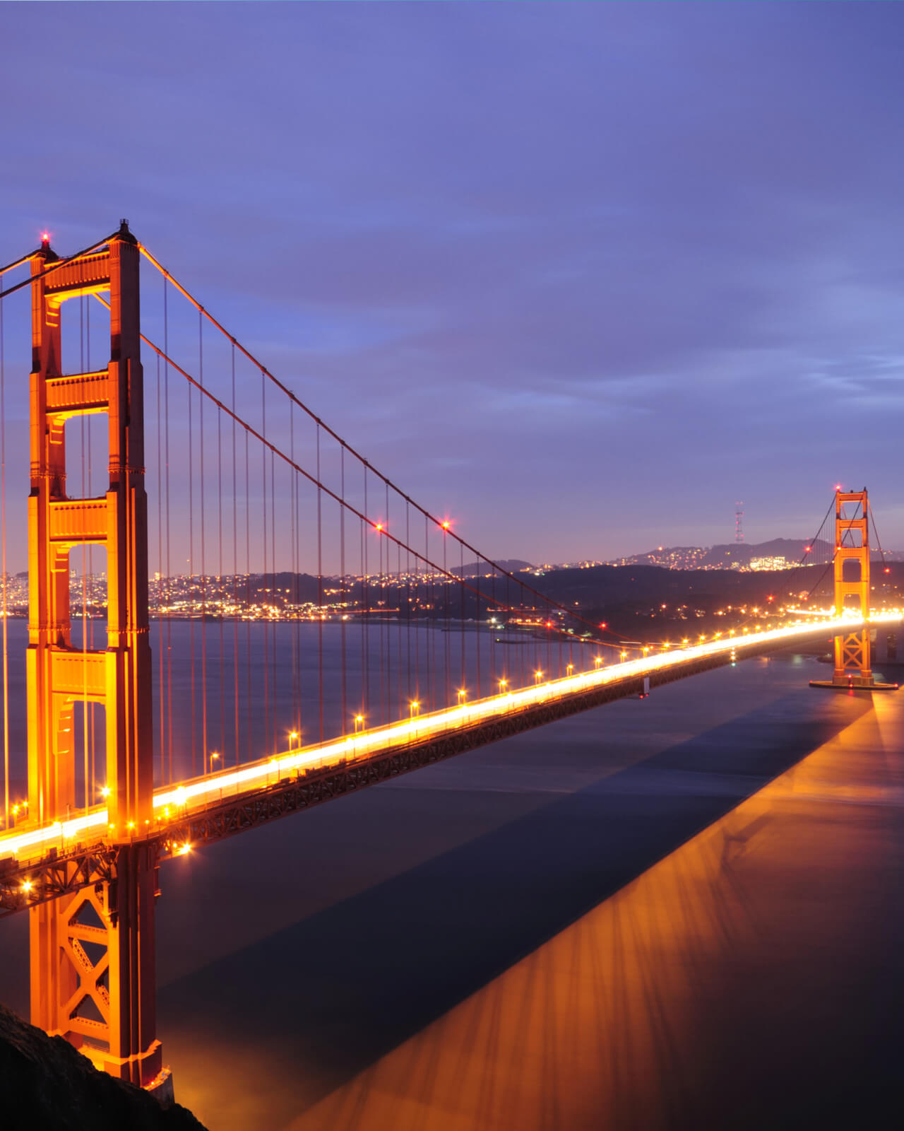 Couple overlooking Golden Gate Bridge